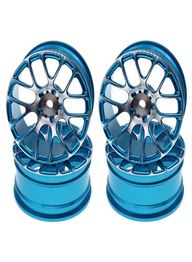 Treehobby 4 قطع من جنوط عجلات معدنية من Treehobby، محاور سداسية 12 مم، عرض 26 مم، متوافقة مع Tamiya TT-01 Kyosho RedCat Sakura D4 XIS HSP 1/10 RC Drift On-Road Racing Touring Car Upgrades Parts (أزرق) - Image 1